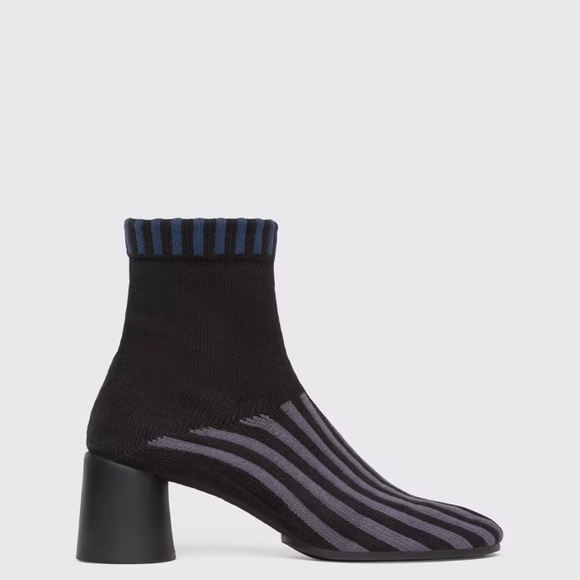 Camper Black and Blue Striped Ankle Boots - Picture 2 of 4